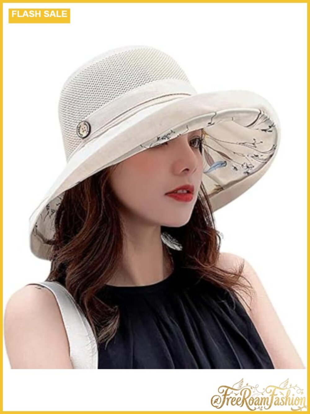 Wide Brim Packable Sun Hat UPF50+ Mesh UV Protection